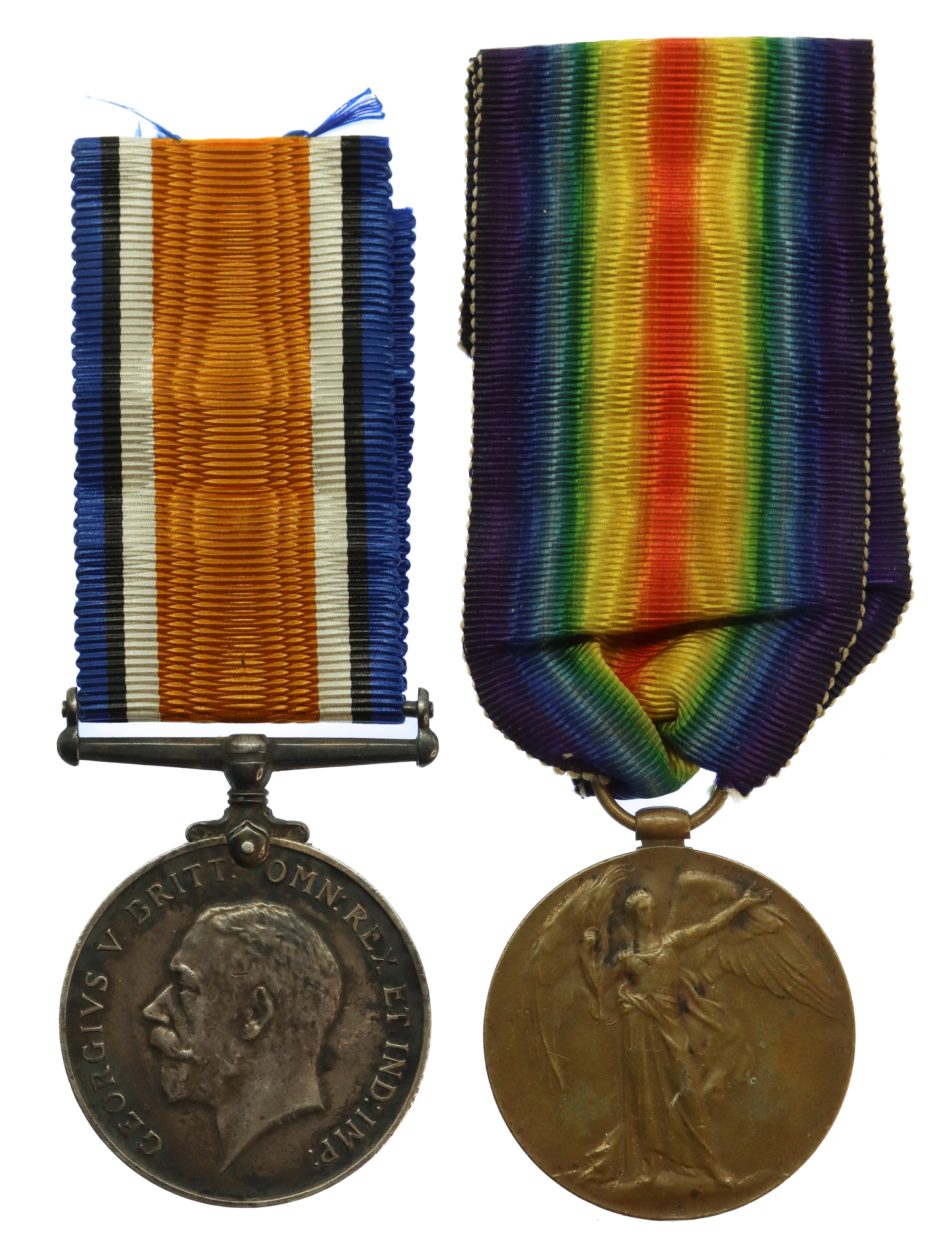 WW1 British War & Victory Medal Pair - Spr. D.S. Holland, Royal Engineers - Twice Wounded