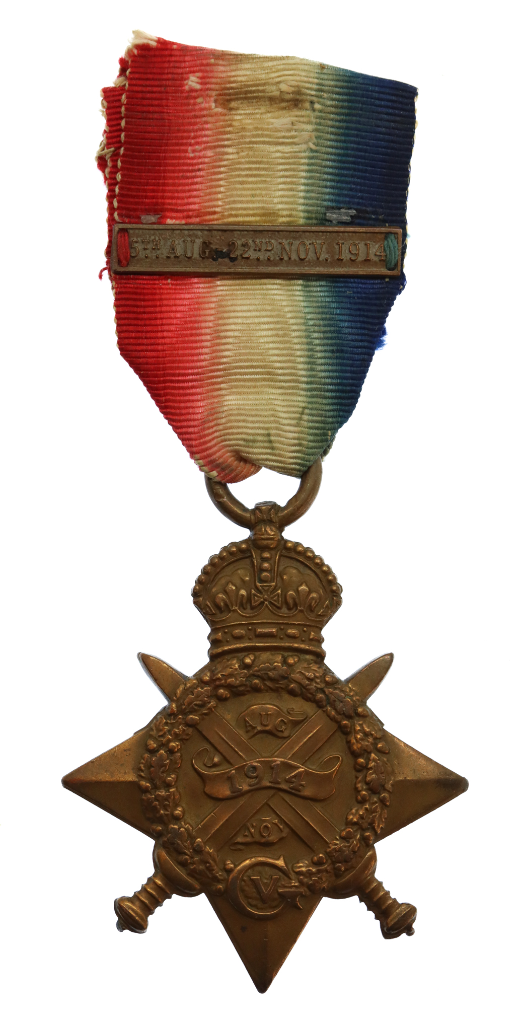 WW1 1914 Mons Star - Sjt. E. Lurcott, 10th Hussars - K.I.A. 13/5/15