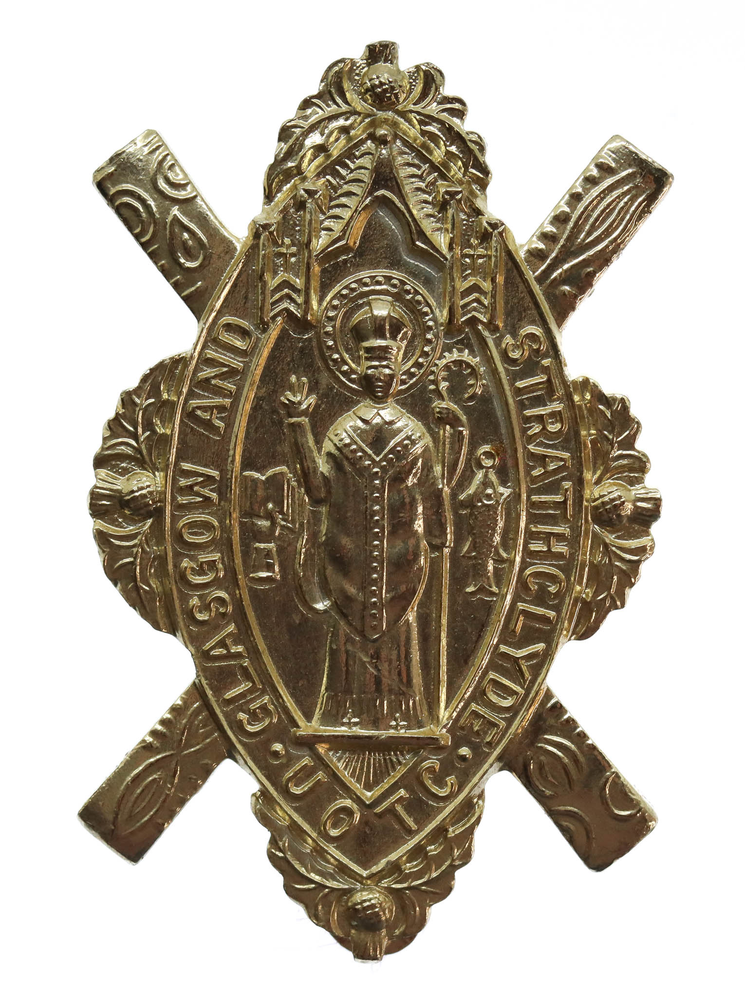 Glasgow and Strathclyde University O.T.C. Anodised (Staybrite) Cap Badge