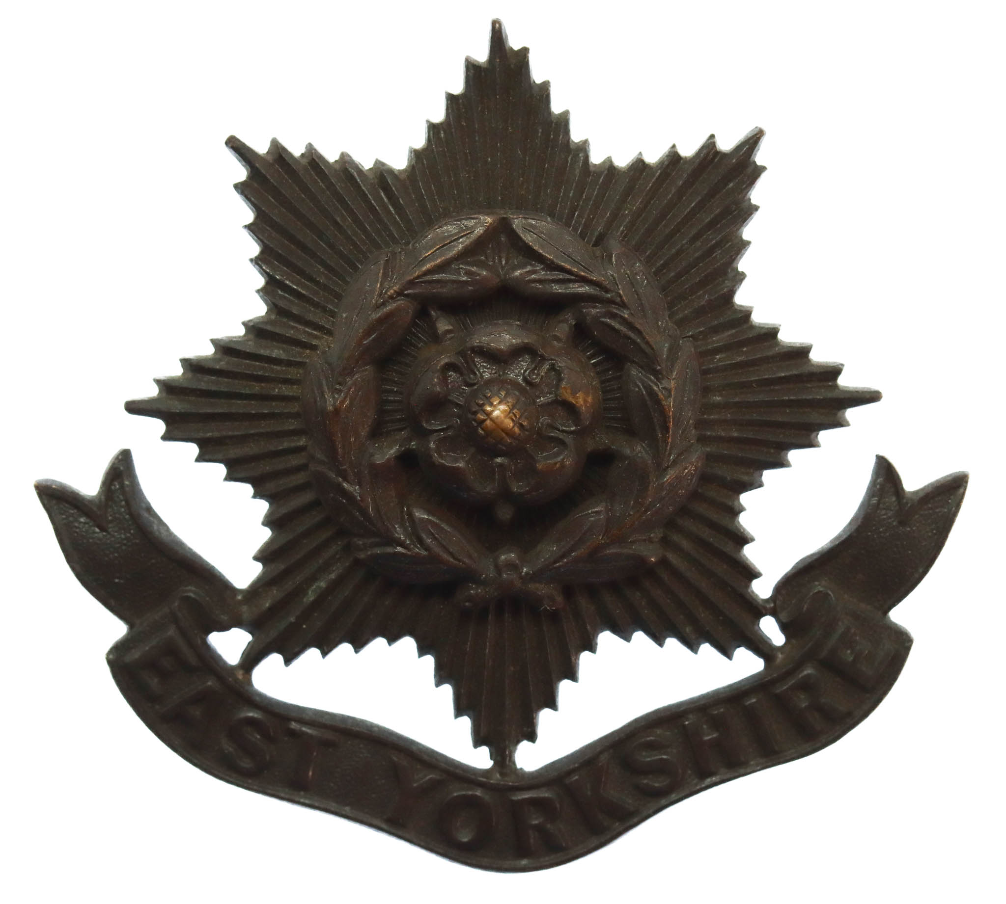 East Yorkshire Regiment Officer's Service Dress Cap Badge