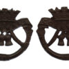 Pair of Duke of Cornwall's Light Infantry Officer's Service Dress Collar Badges