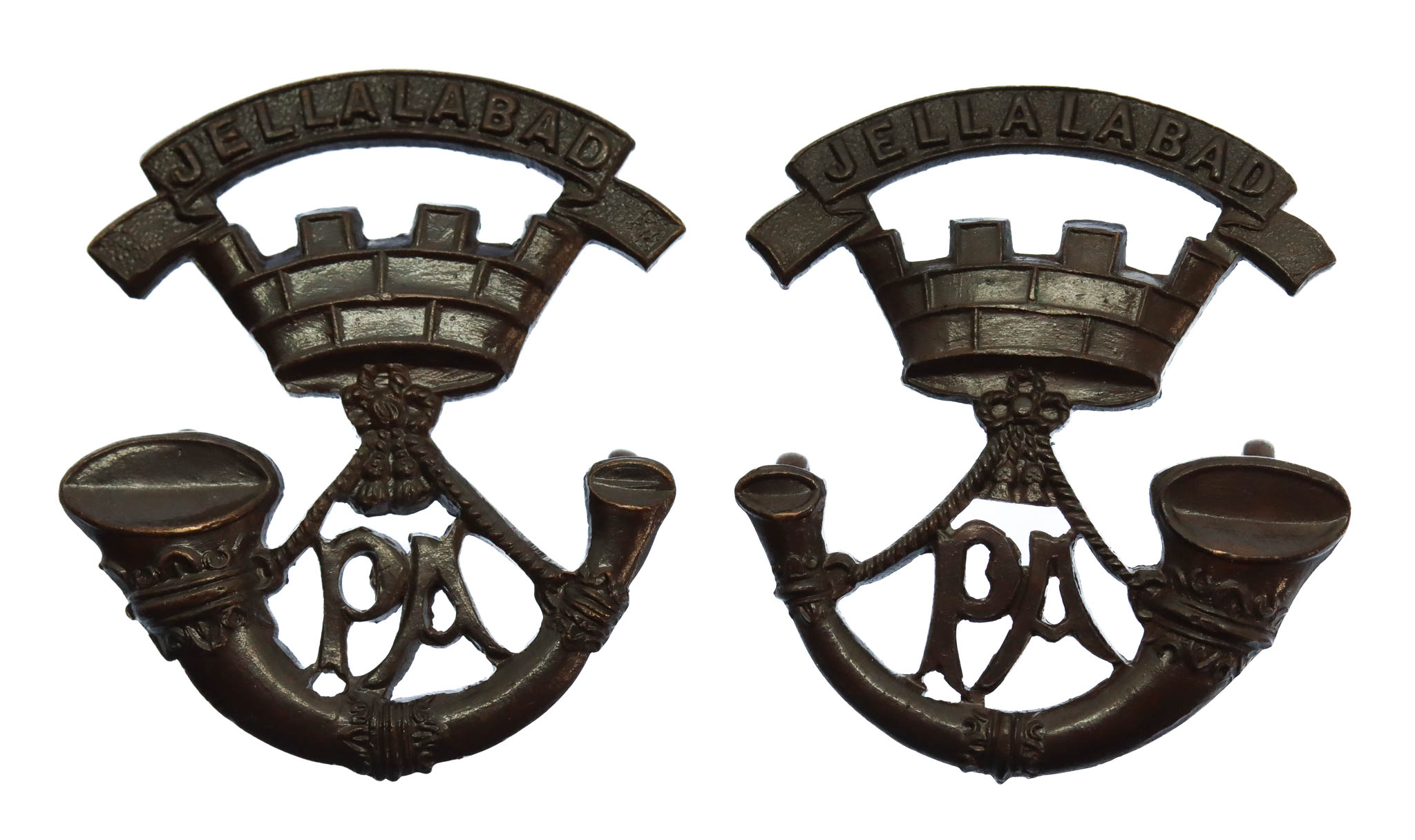 Pair of Somerset & Cornwall Light Infantry Officer's Service Dress Collar Badges
