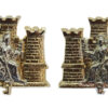 Pair of 1st Royal Anglian Regiment Anodised (Staybrite) Collar Badges