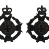 Pair of Royal Army Chaplain's Department Collar Badges - Queen's Crown