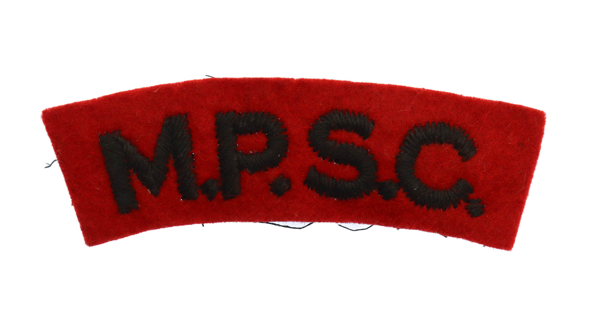 Military Provost Staff Corps (M.P.S.C.) Cloth Shoulder Title