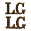 Pair of Life Guards (L.G.) Anodised (Staybrite) Shoulder Titles