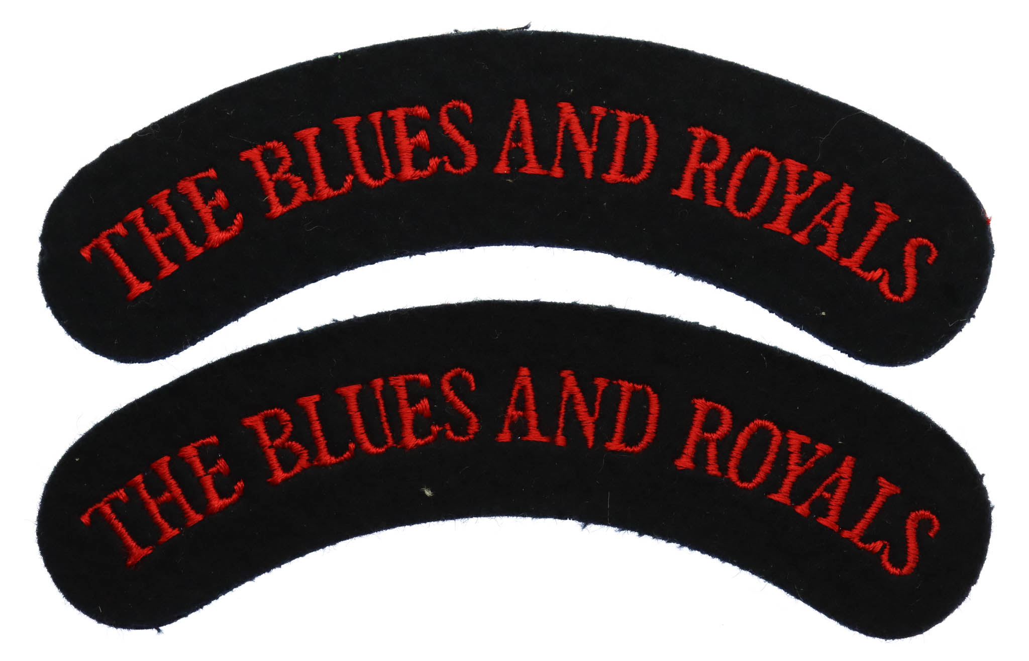 Pair of Blues and Royals (THE BLUES & ROYALS) Cloth Shoulder Titles