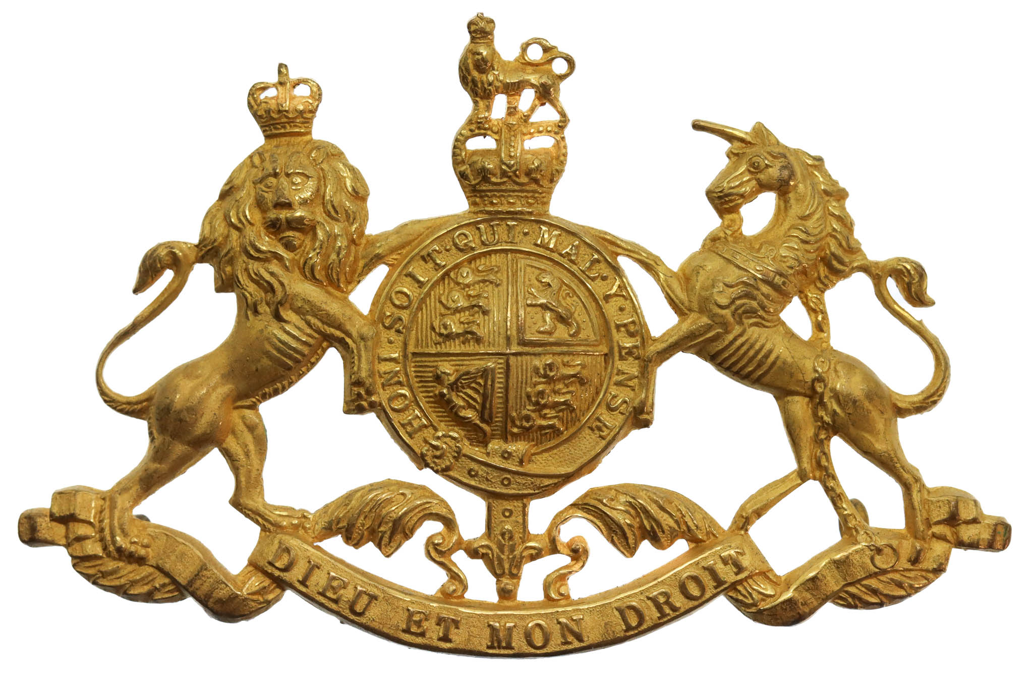 Life Guards Officer's Gilt Pouch Badge - Queen's Crown