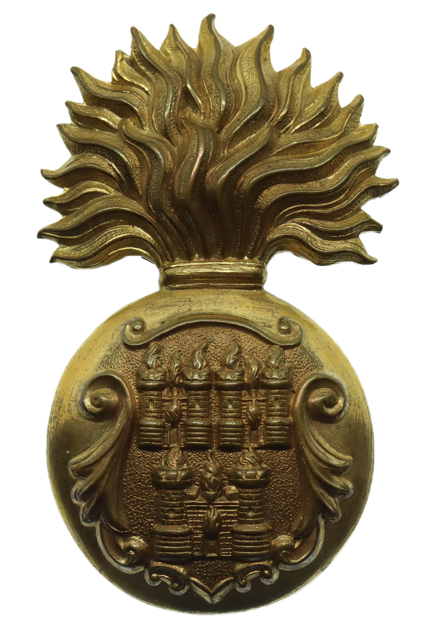 Royal Dublin Fusiliers Senior N.C.O.'s Fur Cap Grenade Badge