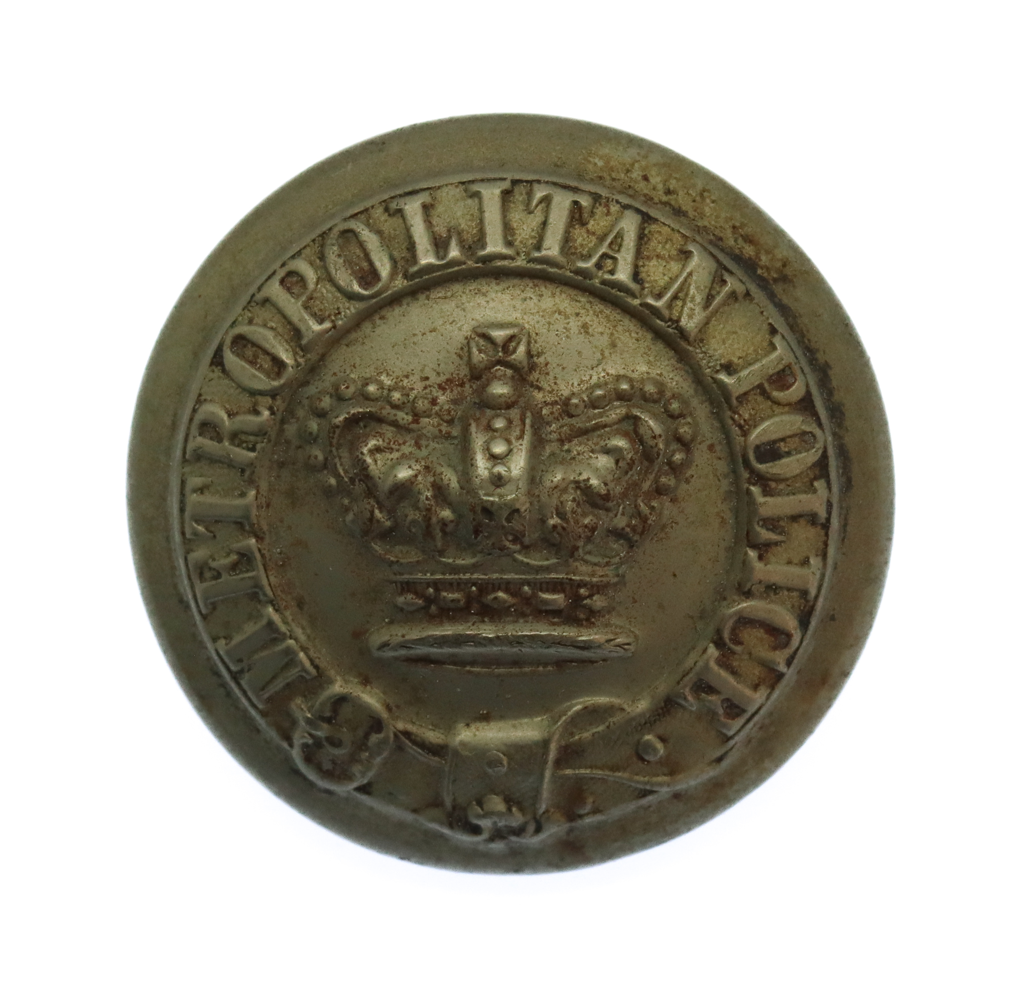Victorian Metropolitan Police White Metal Button (24mm)