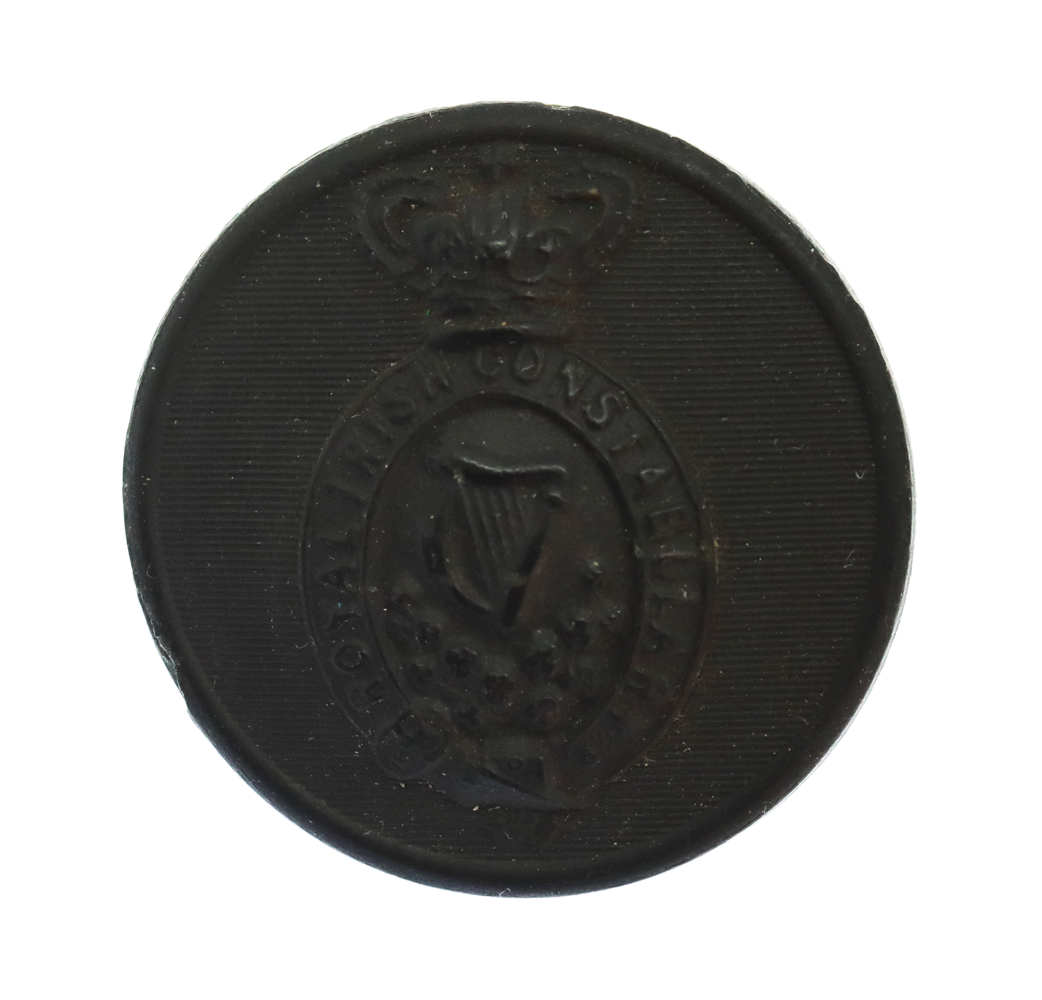 Victorian Royal Irish Constabulary Black Button (25mm)