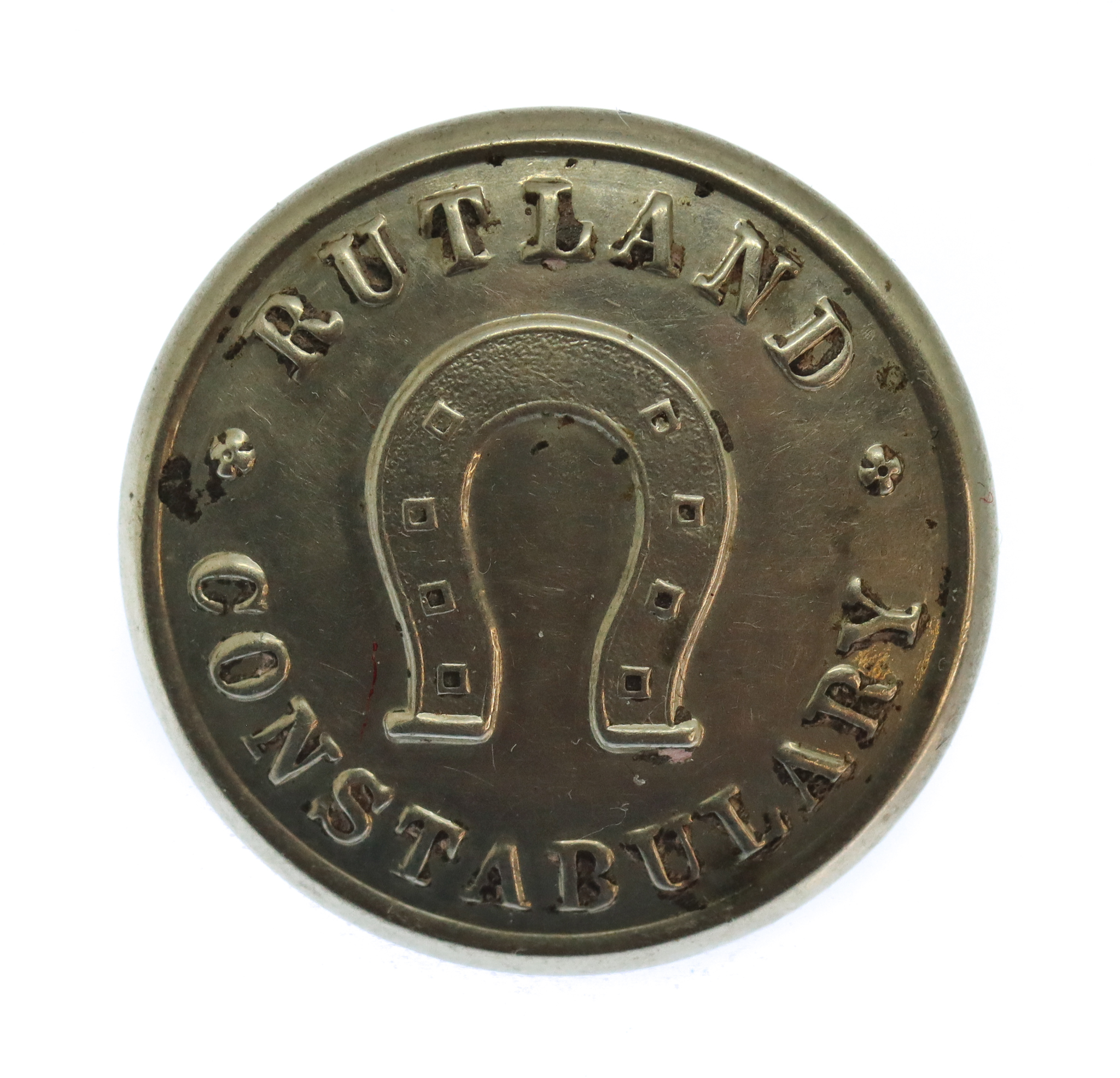 Rutland County Constabulary White Metal Button (26mm)