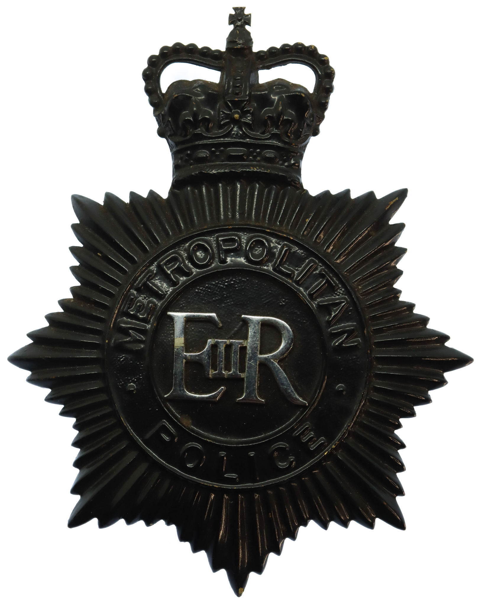 Metropolitan Police Night Helmet Plate - Queen's Crown