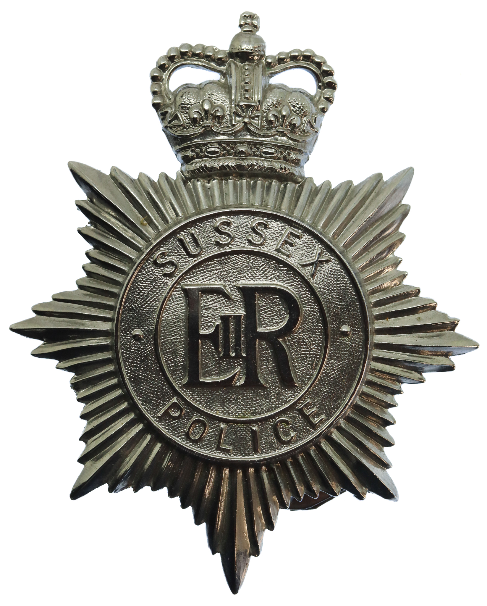 Sussex Police Helmet Plate - Queen's Crown