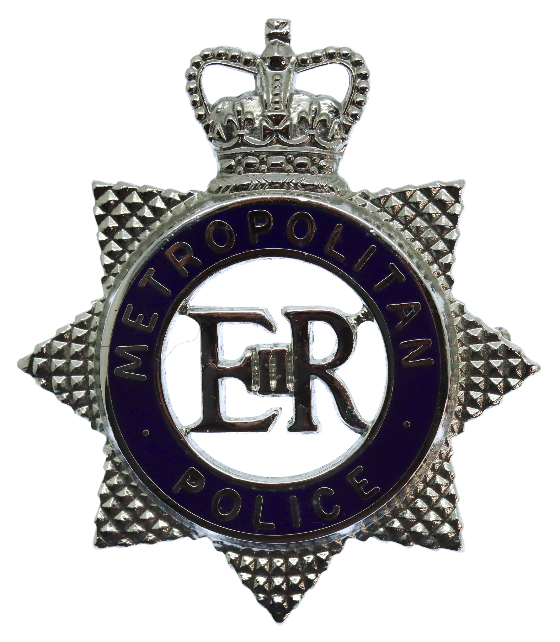 Metropolitan Police Senior Officer's Enamelled Cap Badge - Queen's Crown