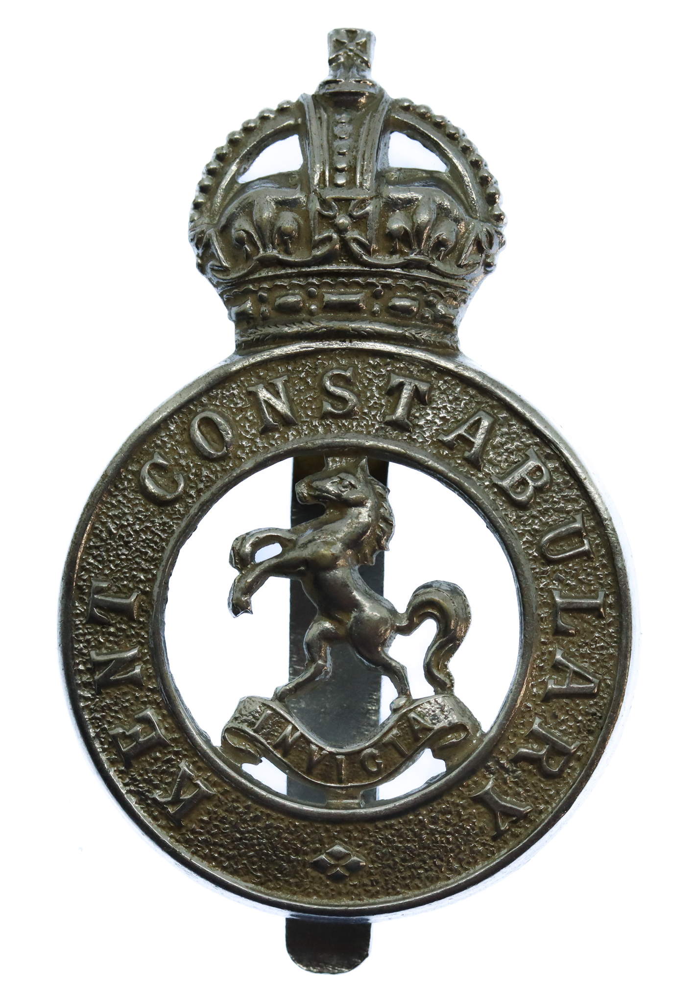 Kent Constabulary Cap Badge - King's Crown