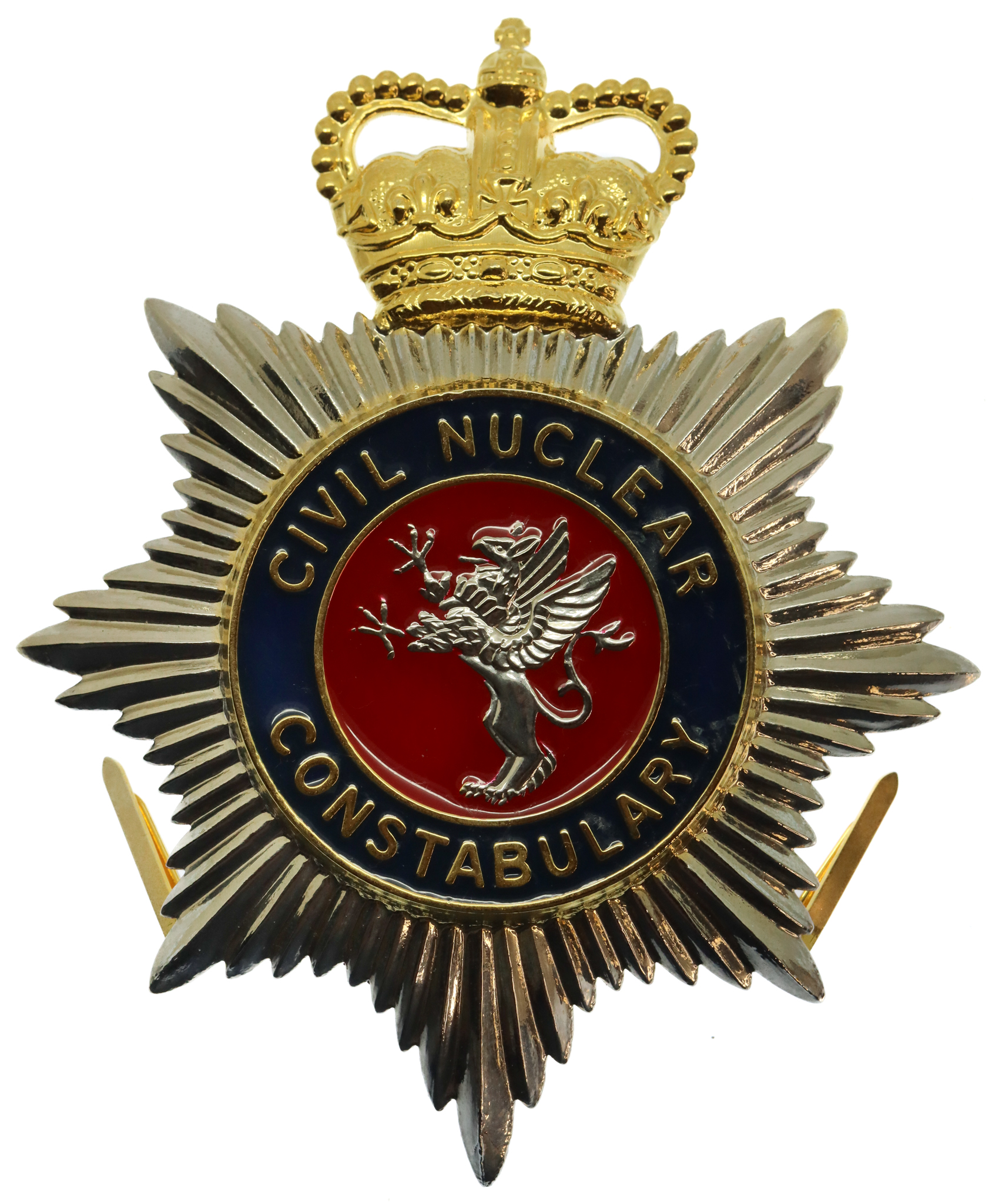 Civil Nuclear Constabulary Enamelled Helmet Plate - Queen's Crown