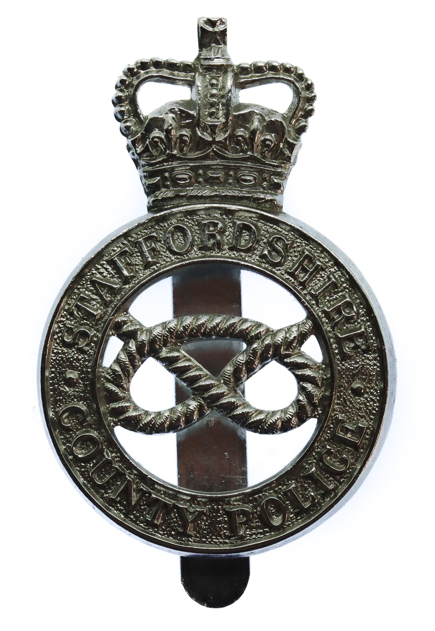 Staffordshire County Police Cap Badge - Queen's Crown