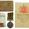 WW2 Defence Medal in Box of Issue with Entitlement Slip - Charles C. Whiteley, Auxiliary Fire Service
