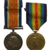 WW1 British War & Victory Medal Pair - Gnr. H.L. Hudson, Royal Artillery