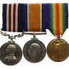 Rare WW1 Military Medal, British War & Victory Medal Group of Three - Cpl. W.J. Perrott, 4th (Balloom) Wing, Royal Flying Corps & Royal Air Force - Died 29/10/18