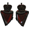 Pair of Royal Ulster Constabulary (R.U.C.) Collar Badges - Queen's Crown (7 Strings)