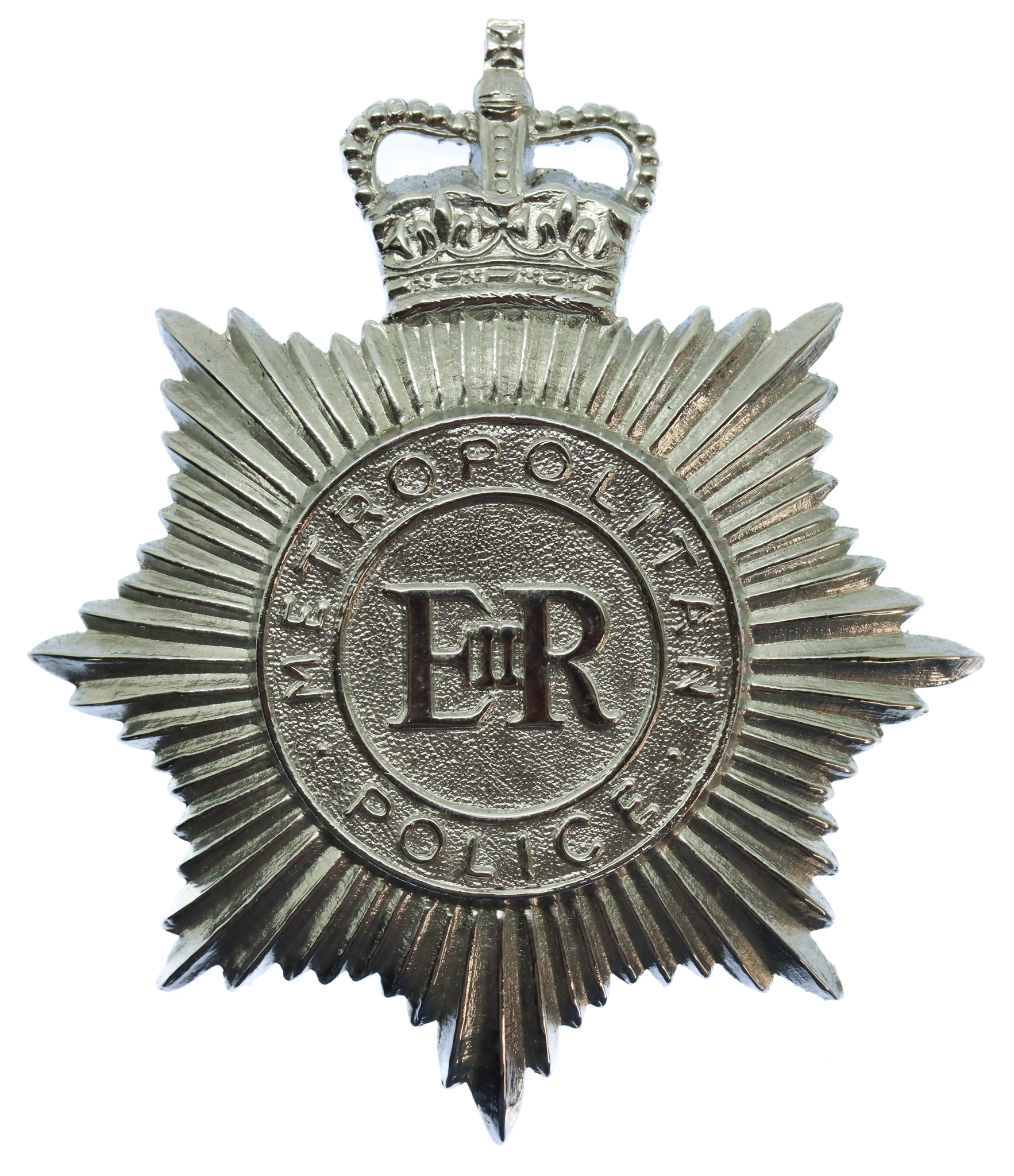 Metropolitan Police Noddy Bike Helmet Plate - Queen's Crown