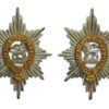 Pair of Worcestershire Regiment Officer's Silvered & Gilt Collar Badges