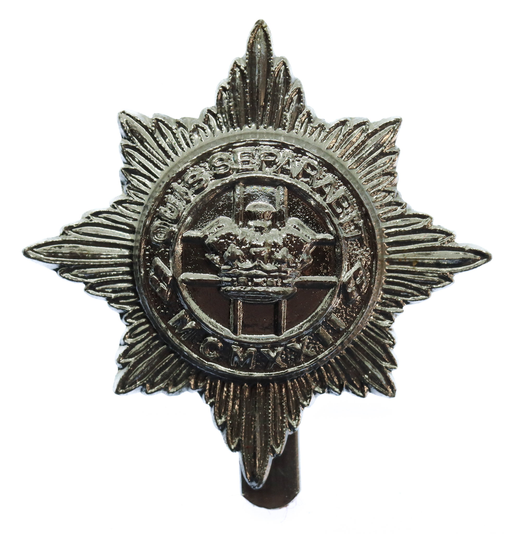4th/7th Royal Dragoon Guards Anodised (Staybrite) Cap Badge