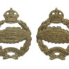 Pair of Royal Tank Regiment Collar Badges - King's Crown