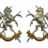 Pair of Queen's Own Lowland Yeomanry Officer's Collar Badges
