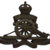 Royal Artillery Officer's Service Dress Cap Badge - King's Crown