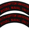 Pair of Southampton University Royal Naval Unit Cloth Shoulder Titles