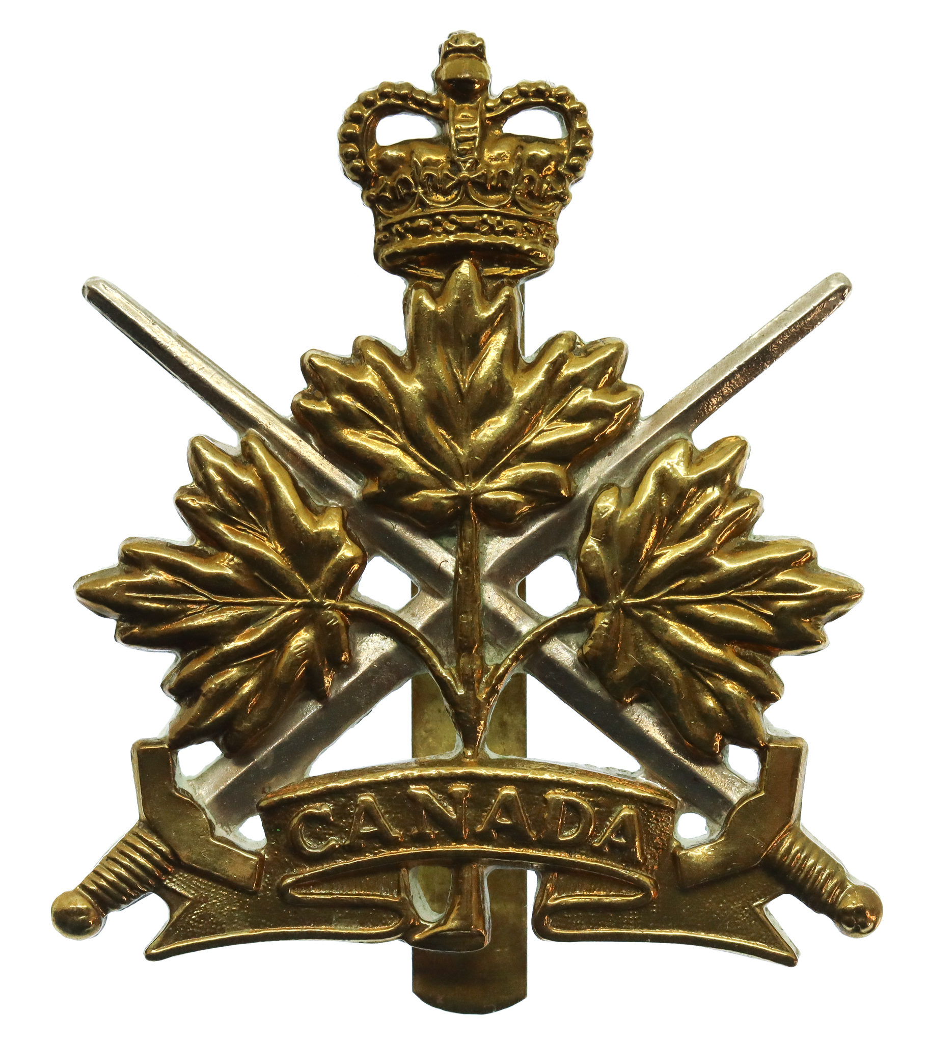Canadian Army General Service Corps Cap Badge - Queen's Crown