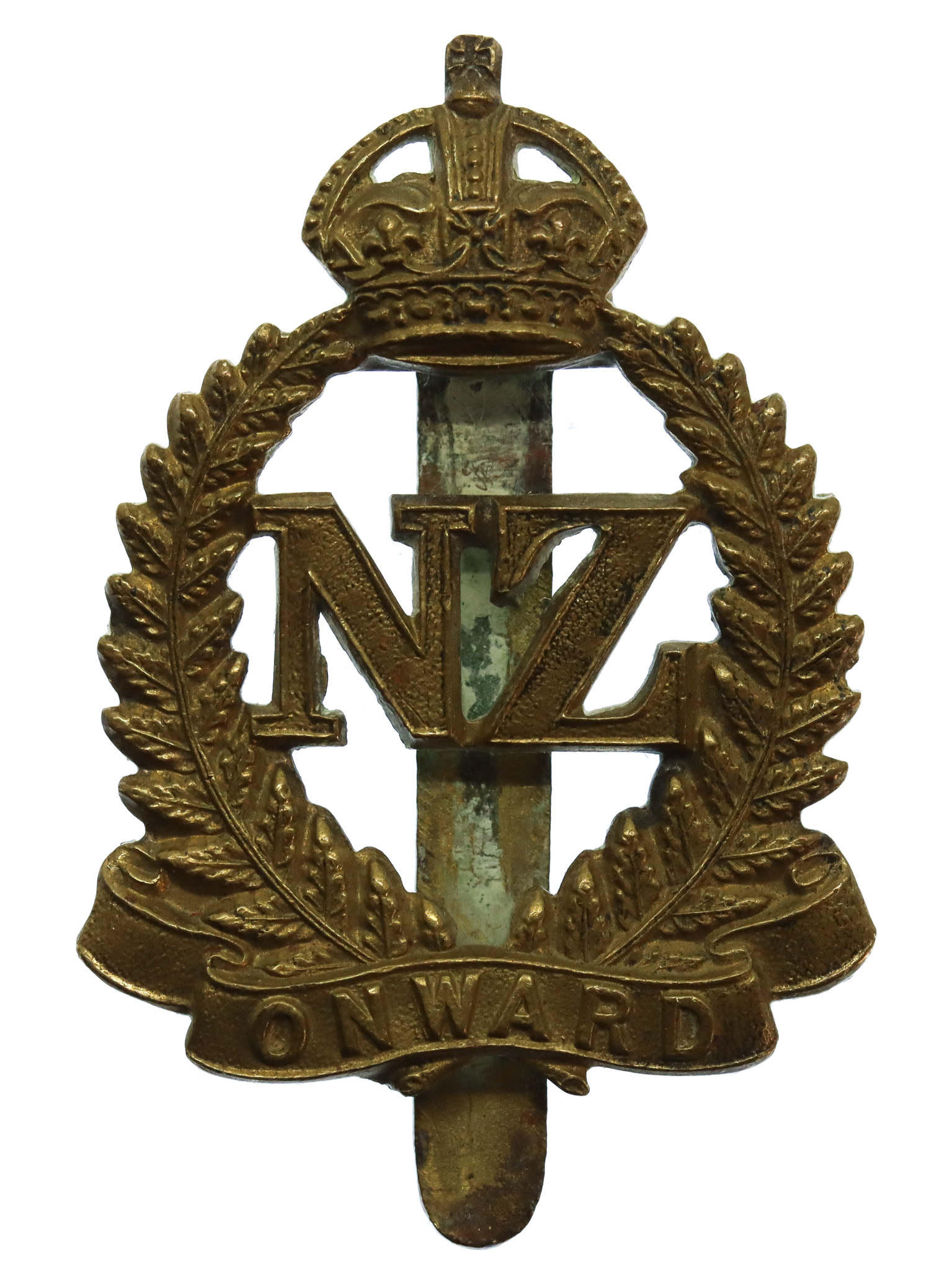New Zealand Expeditionary Force (N.Z.E.F.) Cap Badge - King's Crown