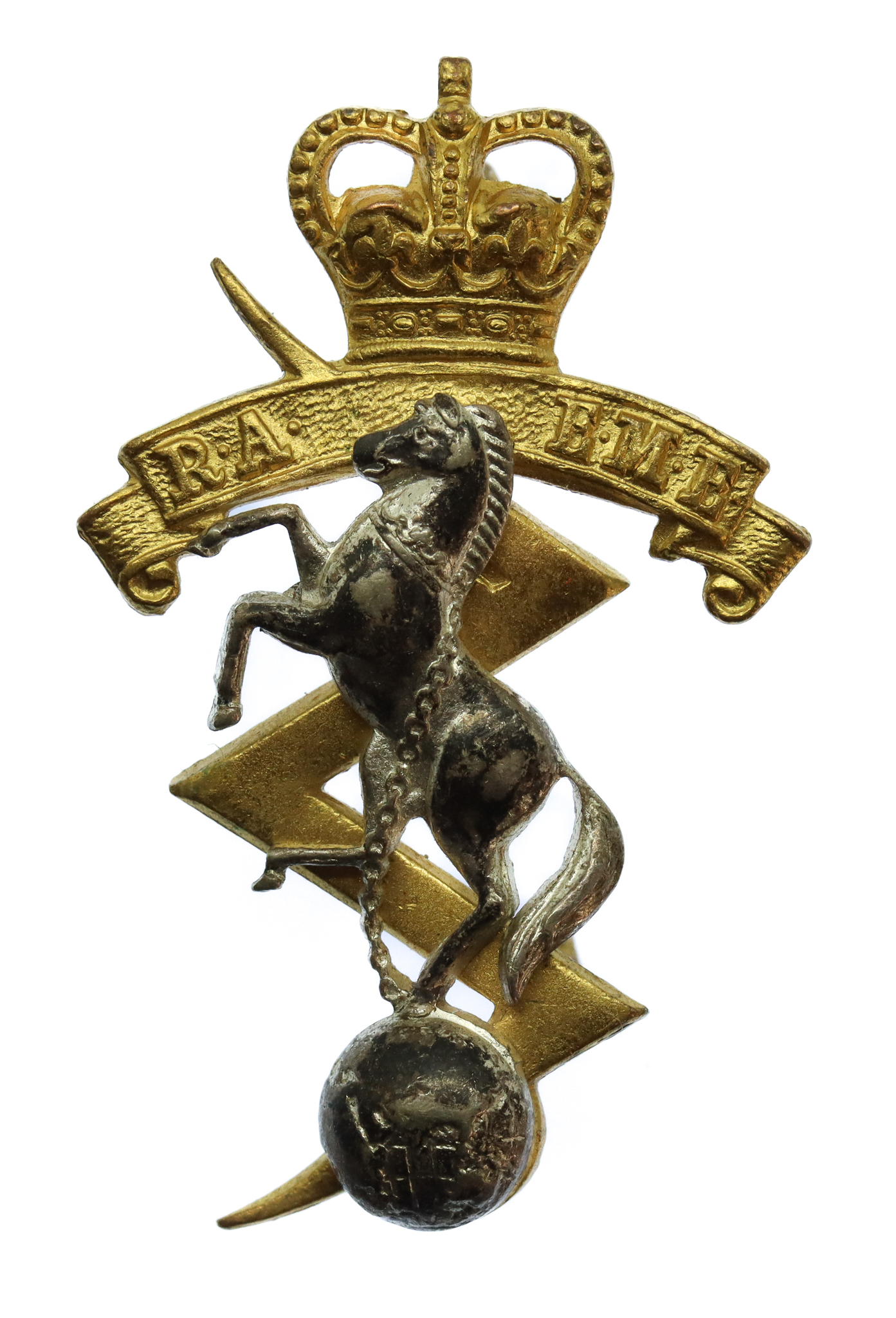 Royal Australian Electrical & Mechanical Engineers (R.A.E.M.E.) Officer's Cap Badge - Queen's Crown