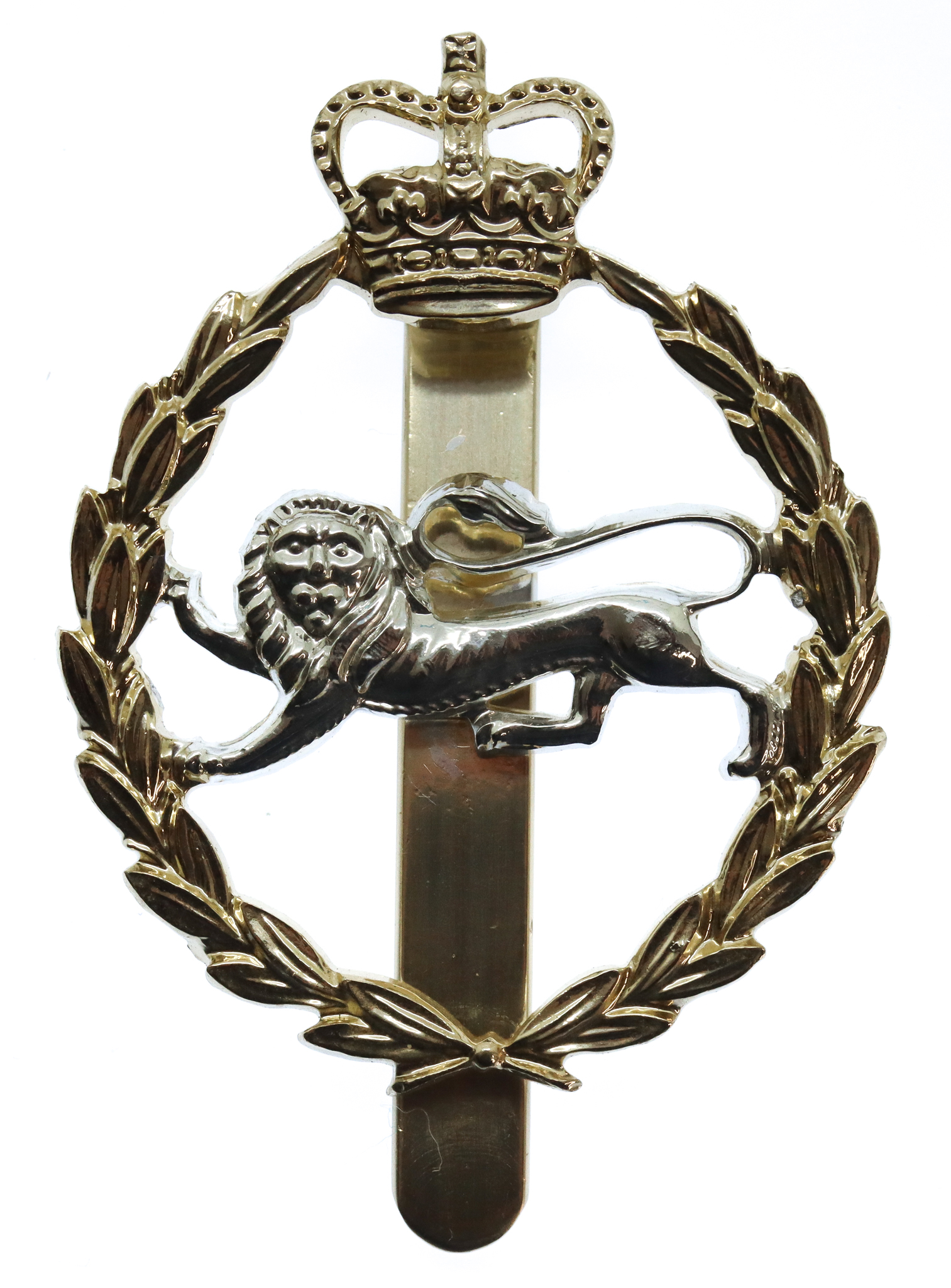 King's Own Royal Border Regiment Anodised (Staybrite) Cap Badge