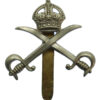 Army Physical Training Corps (A.P.T.C.) White Metal Cap Badge - King's Crown