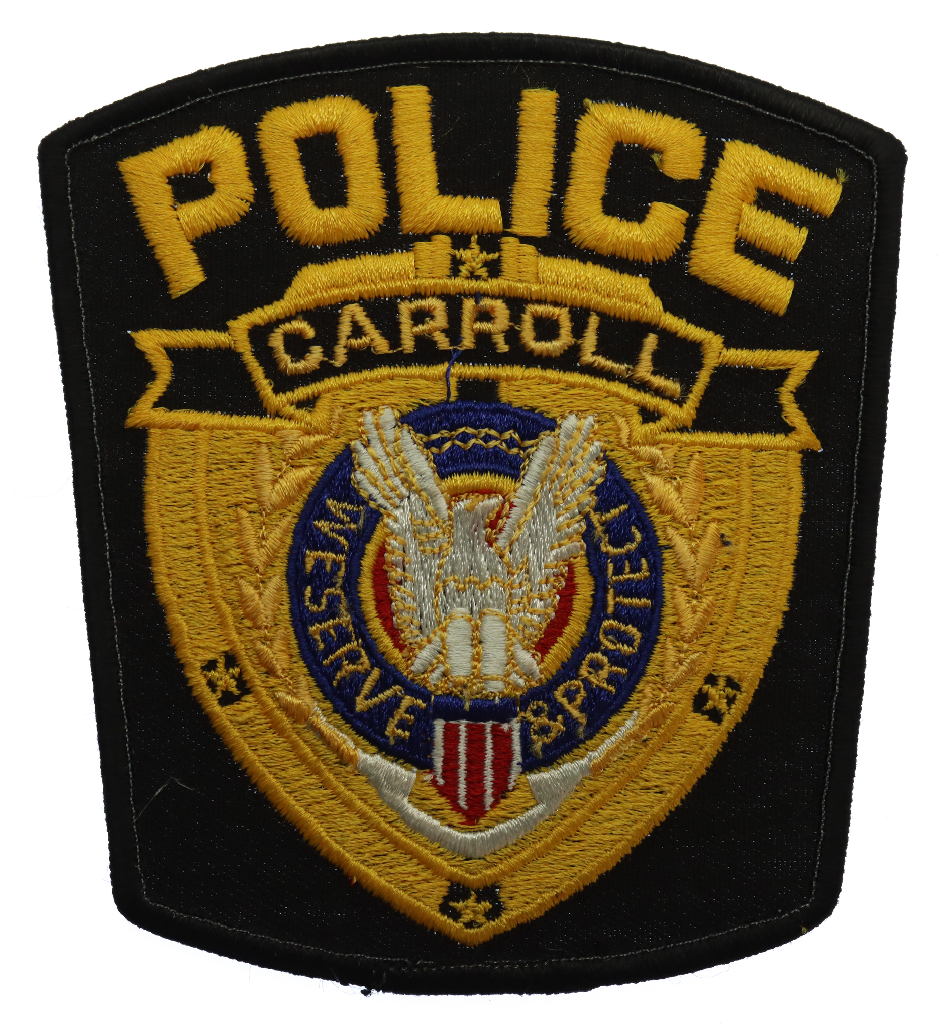 United States Carroll Police Cloth Patch Badge