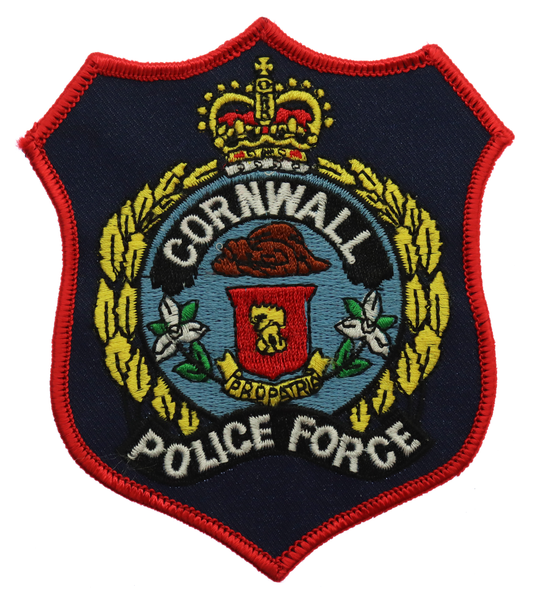 Canadian Cornwall Police Force Cloth Patch Badge