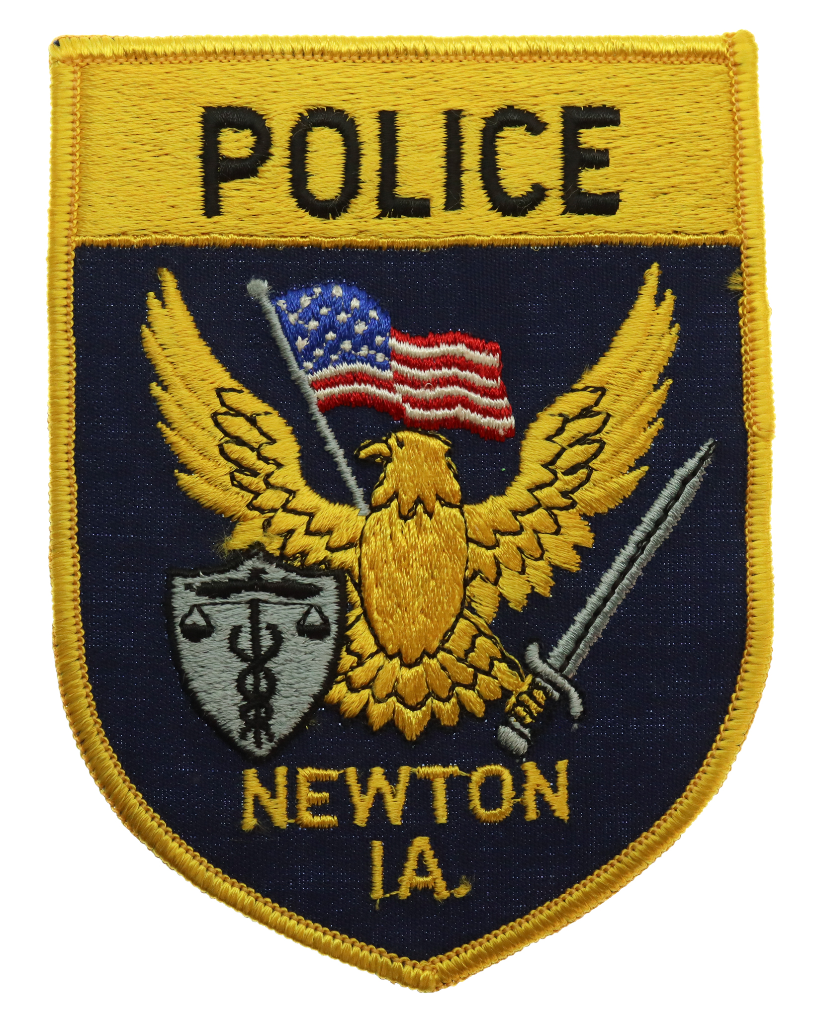 United States Newton I.A. Police Cloth Patch Badge