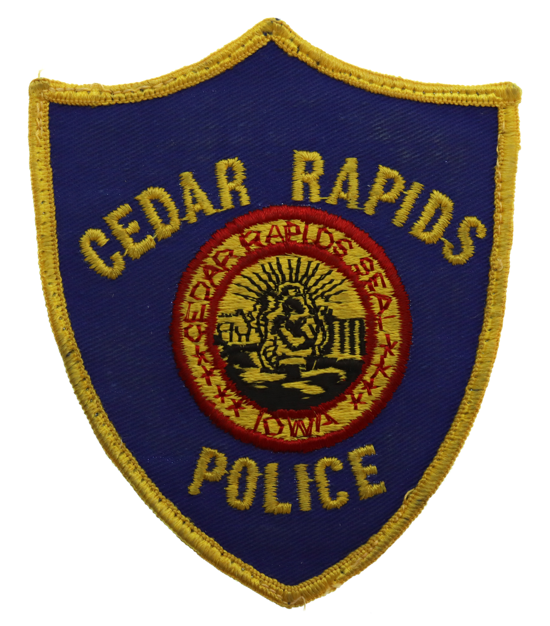 United States Cedar Rapids Iowa Police Cloth Patch Badge