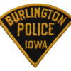 United States Burlington Police Iowa Cloth Patch Badge
