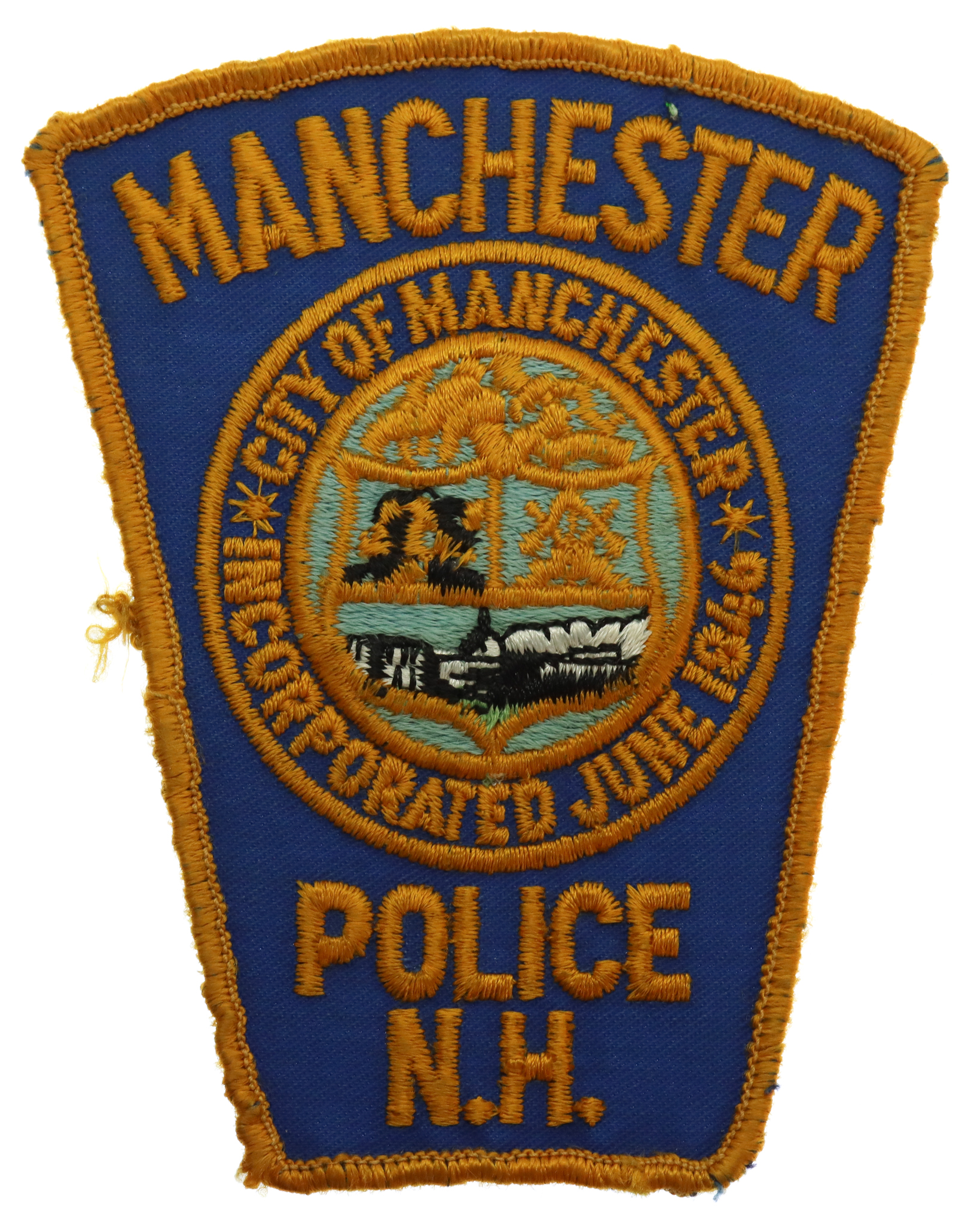 United States Manchester Police N.H. Cloth Patch Badge