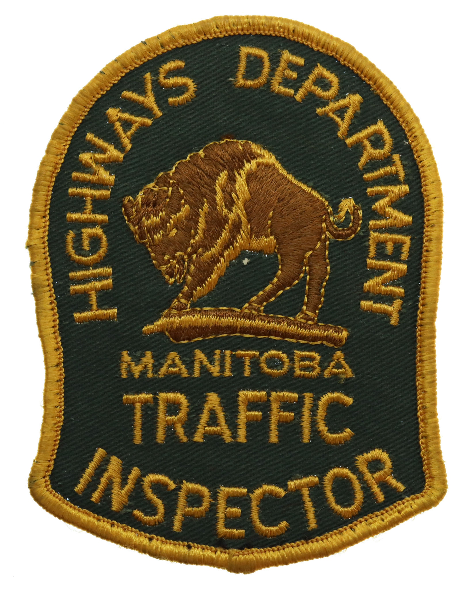 Canadian Highways Department Manitoba Traffic Inspector Cloth Patch Badge