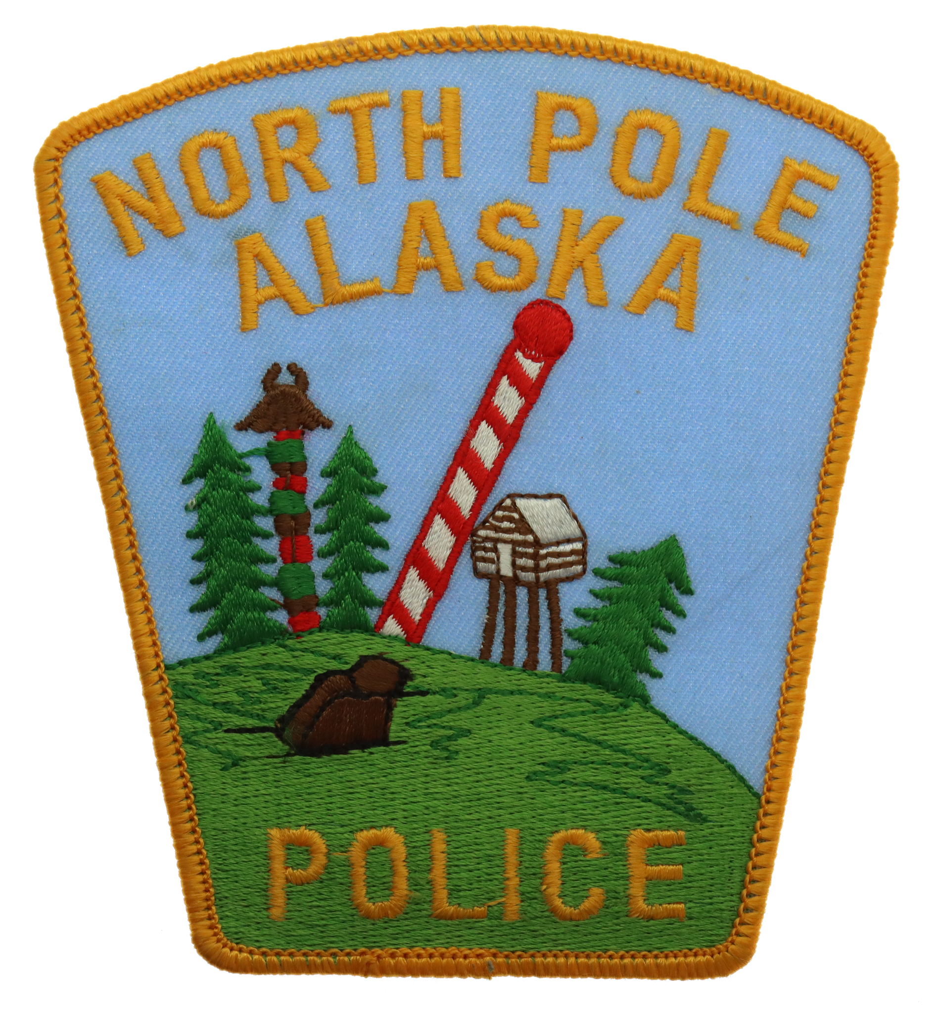 United States North Pole Alaska Police Cloth Patch Badge