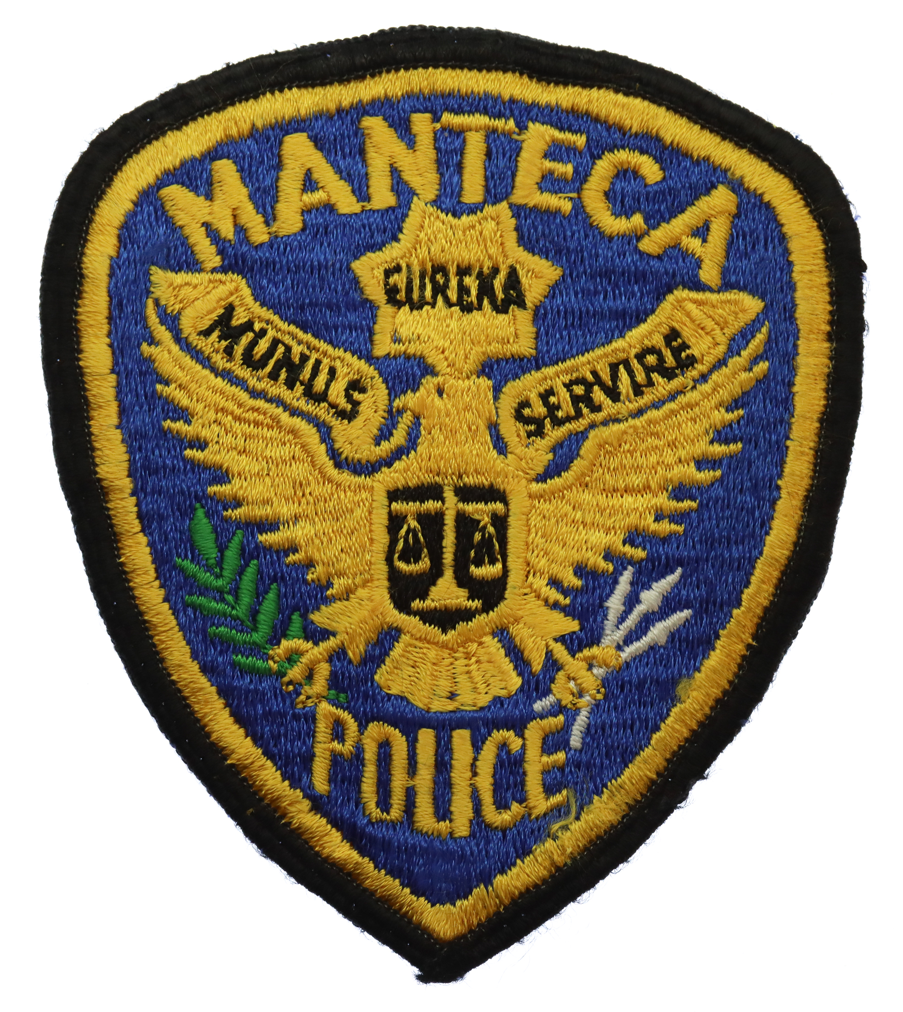 United States Manteca Police Cloth Patch Badge