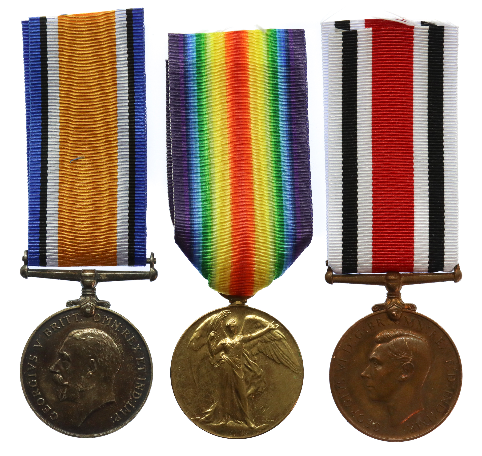 WW1 British War Medal, Victory Medal and Special Constabulary Long Service Medal Group of Three - Pte. G.E. Riseley, 5th Bn. Norfolk Regiment