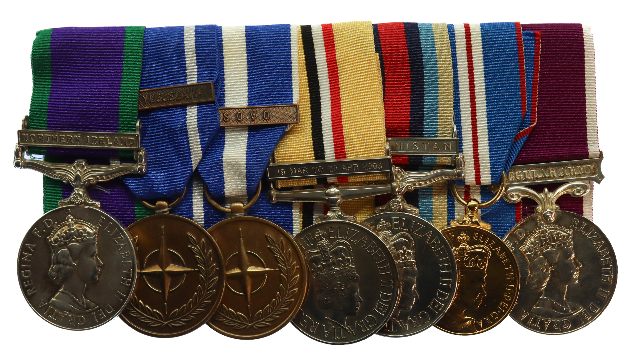 Campaign Service Medal (Northern Ireland), Iraq (Op Telic), OSM Afghanistan and Long Service Medal Group of Seven - S.Sgt. M.R. Williams, Royal Tank Regiment
