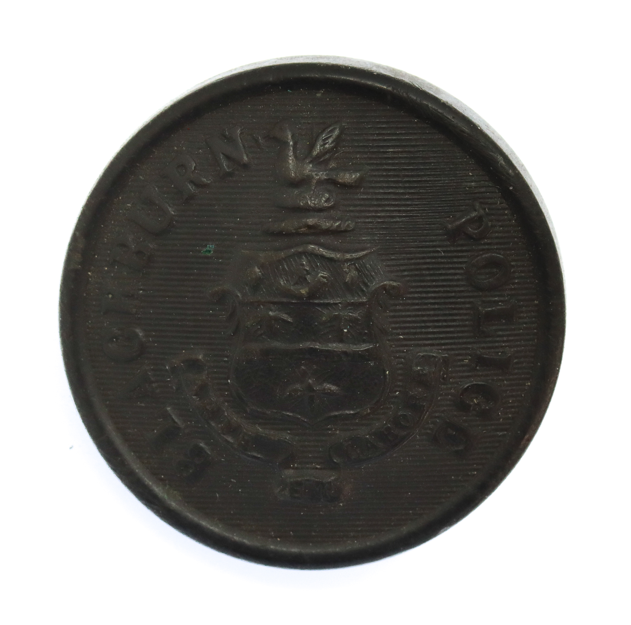 Blackburn Borough Police Black Coat of Arms Button (27mm)